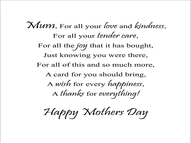 Mother's Day Poems Greetings 2
